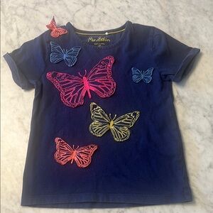 Mini Boden Kids' Blue Butterfly T-Shirt